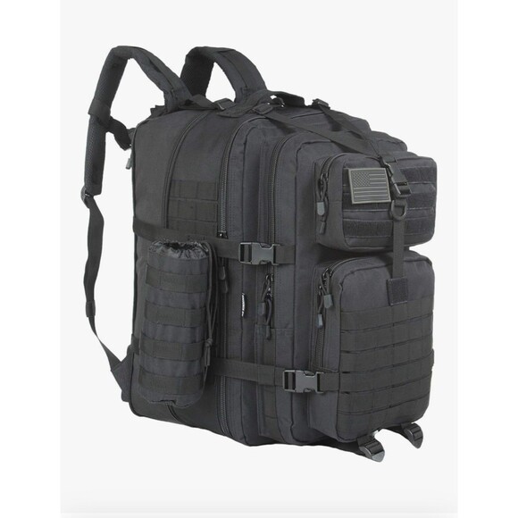 New Tactical Backpack 64L Expandable Black Military Nylon